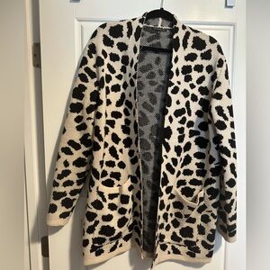 Leopard Print Cardigan Sweater